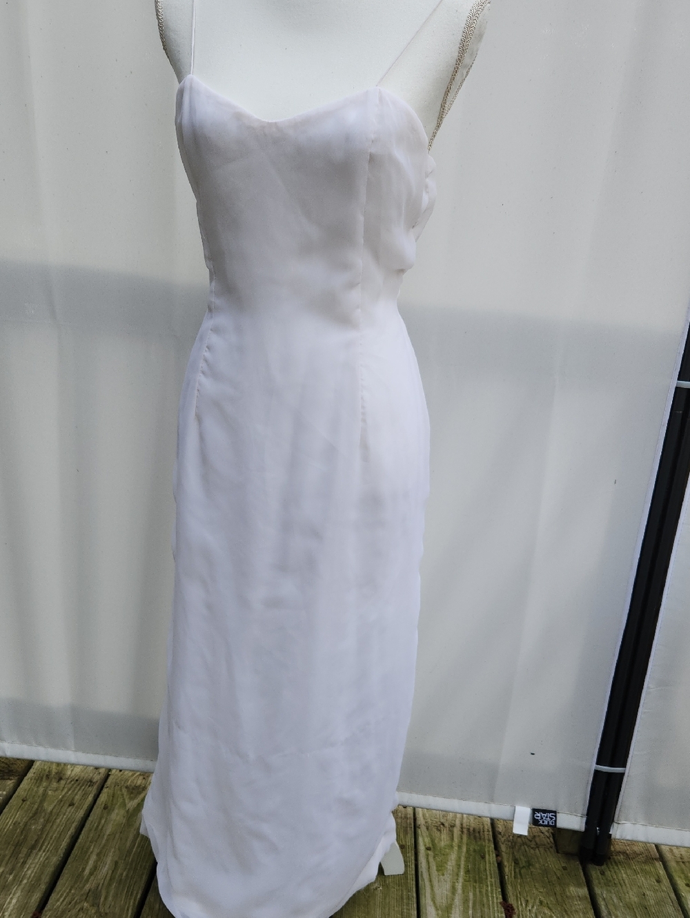 Elegant White Slip Dress with Delicate Straps Kennedy Wedding Timeless Classy